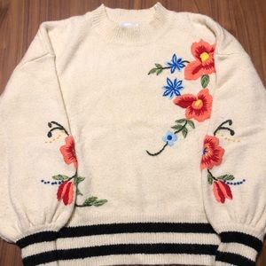 Harlyn sweater from Anthropologie. Dry clean only.